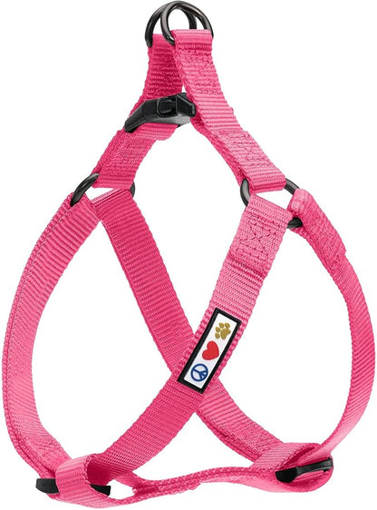 Pawtitas Solid Step-in Dog Harness – Adjustable No-Pull Vest for Puppies to Seniors, Safe & Comfortable XS Pink