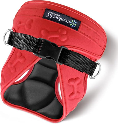 Comfort Fit No Pull Step-in Dog Harness – XS Harness for Small Medium Dogs, Easy Walk Adjustable Vest for Puppy or Service Dog – Soft Padded, Lightweight – Red