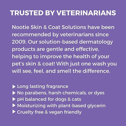 Nootie - Pet Shampoo for Sensitive Skin - Revitalizes Dry Skin & Coat - Natural Ingredients - Gentle Dog Shampoo - Cleans & Conditions 16 oz