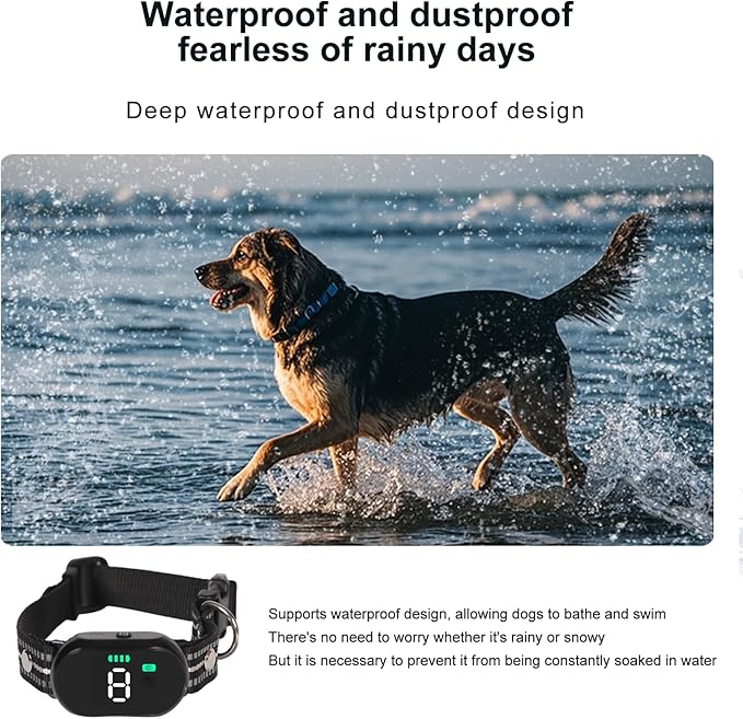 Dog Shock Collar Dog Training Collar with Remote Innovative IPX67 Waterproof with 4 Training Modes, Rechargeable E-Collar for All Breeds- P24-Black