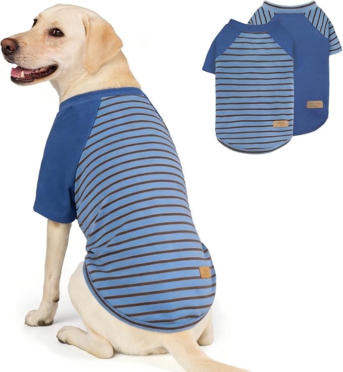 KYEESE 2Pack Dog Sweater, Soft Pet Sweatshirt Stretchy Pullover Dog Sweater for Large Dogs Boy, Lightweight Fleece Pet Shirt Clothes with Sleeves, 3XL