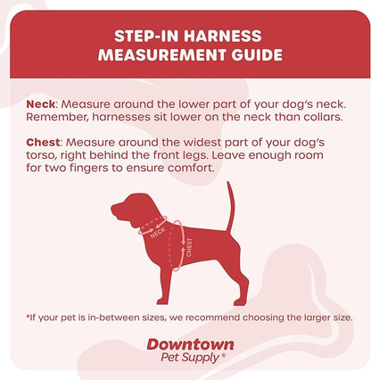Downtown Pet Supply Step in Dog Harness for Small Dogs No Pull, X-Small, Hunter Green - Adjustable Harness with Padded Mesh Fabric and Reflective Trim - Buckle Strap Harness for Dogs