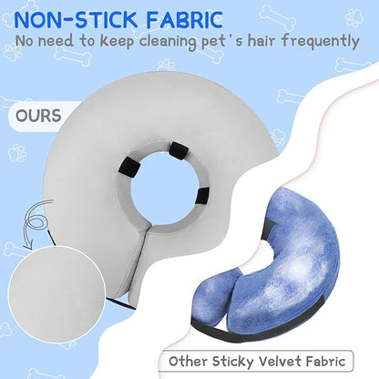 Supet Inflatable Dog Cone Collar Alternative After Surgery, Doggie Neck Donut Collar Recovery ECollar for Post Surgery, Soft Dog Cone for Small Medium Puppies Cats
