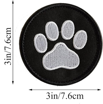 TACVEL 2 Pieces Dog Paw Tactical Patches Military Uniform Emblem Patches, Embroidered Applique Hook & Loop Patch for Caps, Backpacks, Clothes, Vest, Military Uniforms, Tactical Gears Etc