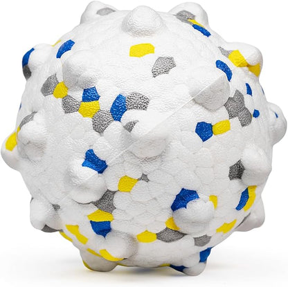 Moonorange 3.7'' Dog Balls for Dogs Aggressive Chewers Indestructible Tennis Durable Bouncy Interactive Dog Toy Balls for Fetch Game Floating Balls (White Large)