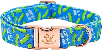 Elegant little tail Dog Collar, Blue Bear Pattern Pet Collar Durable Cute Dog Collars Male or Female Pet Gift Adjustable Dog Collar for X-Small Dogs