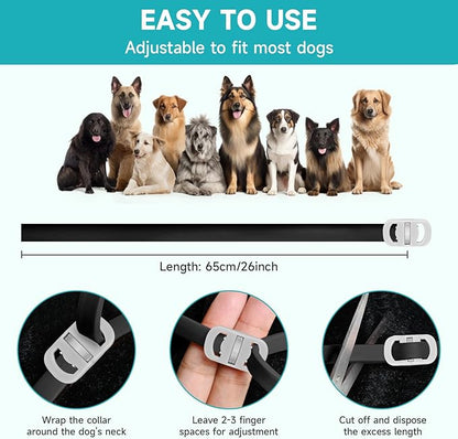 Flea and Tick Prevention for Dogs, 4 Pack Flea Collar for Dogs, Dog Flea and Tick Treatment, 32 Months Protection, Waterproof, Adjustable Collar for Dog, One Size Fits All for All Breeds, Black