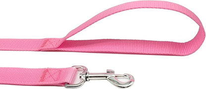 TAIAN 5 FT Strong Dog Leash, Nylon Dog Leashes for Small Medium Large Dogs Pink