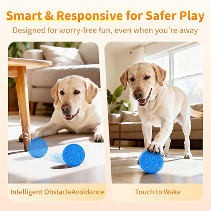 Bsyisoue Interactive Dog Toys – Automatic Moving Dog Ball, Auto Bounce & Roll, Chew-Resistant E-TPU, IPX7 Waterproof, 3 Play Modes, One-Click, USB Rechargeable – Indoor/Outdoor for Med/Lg Dogs