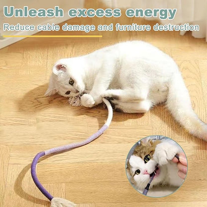 CUUOOT 7-in-1 Kitten Toys for Indoor Cats with Washable Adhesive Suction Cup, Hanging Interactive Cat Toys, Silvervine Stick and Sisal Chew Rope Catnip Teething Toy for Bored Kitten