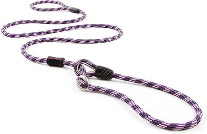 EzyDog Luca Slip Lead Dog Leash – Dual Function Premium Heavy Duty Rope Leash for Dogs That Pull – Slip & Gentle Lead Head Halter, for Medium and Large Dogs (5.5ft x .33”, Purple)