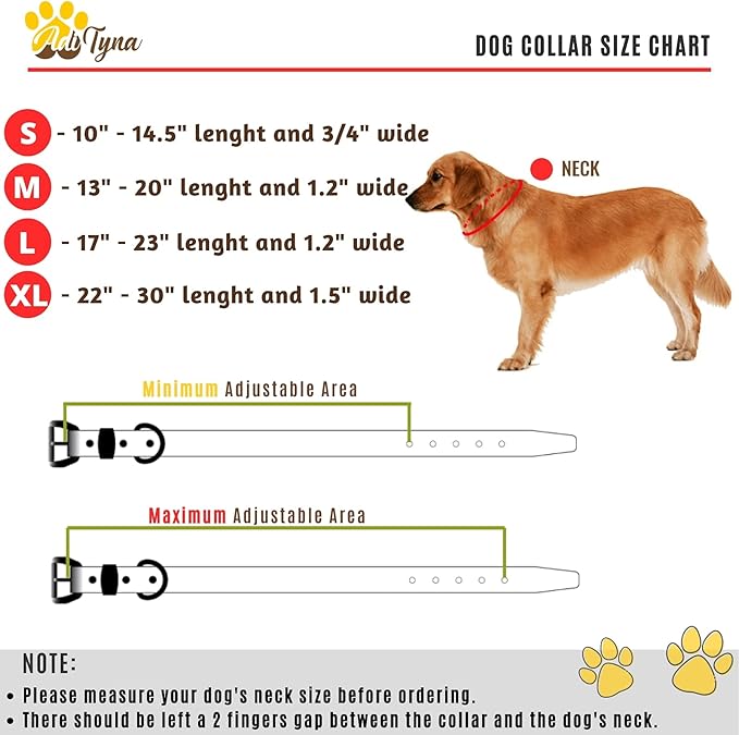 ADITYNA Heavy-Duty Pink Leather Dog Collar for Large Dogs - Soft Padded for Comfort - Girl Dog Collar for Walking, Training, and Hiking