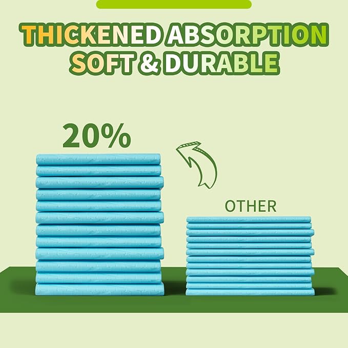 IMMCUTE Thick Puppy Pads 100 Count, Super Absorbent Potty Training Pads, Disposable Pee Pads for Dogs, Cats & Rabbits, Blue & White, 22"x23"
