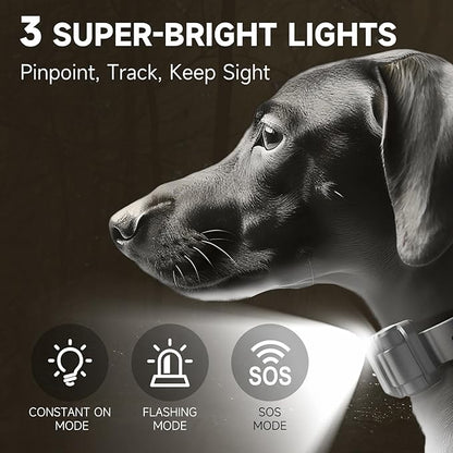 ABBIDOT Dog Shock Collar (10-120 lbs) - 5280 FT Dog Training Collar with Remote, IPX7 Waterproof with 4 Training Modes, Extended Battery Life, Multi-Mode Night Light, Rechargeable Electric Dog Collar