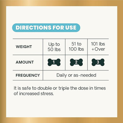 VetriScience Calm & Confident Chews, Composure Clinically Tested Calming and Anxiety Supplement for Dogs, Reduce Stress and Fear, Ideal for Thunderstorms, Fireworks and Travel, Bacon, 60 Count