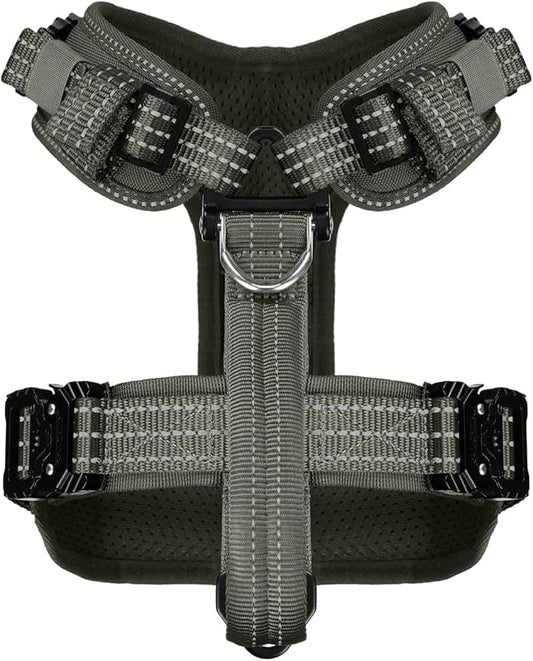 ICEFANG Dog Strap Harness with All-Metal Hardware,for Small Sized Dog,K9 Vest,Y-Shape Soft Padding,Adjustable Pet Harness,No-Pull Front Leash Clip (Small (Pack of 1), Green)