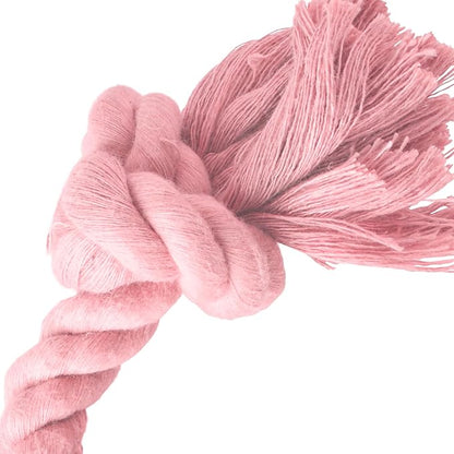 Brady The Rope Tug Toy 3-Pack Organic Cotton Dog Rope Pull Toys for All Pet Breeds, Pink Salt, One Size