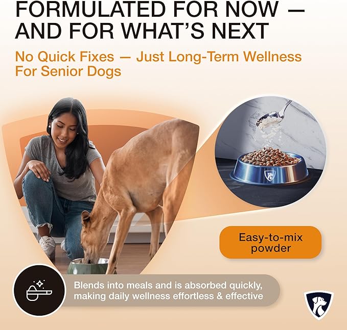 NutraRegen Select Senior Dog Joint Supplement 45 Scoops | Natural Glucosamine Chondroitin for Dogs with Collagen | Hip and Joint Powder | 7.7 Oz