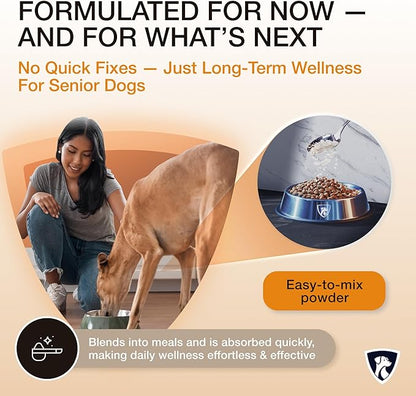 NutraRegen Select Senior Dog Joint Supplement 45 Scoops | Natural Glucosamine Chondroitin for Dogs with Collagen | Hip and Joint Powder | 7.7 Oz