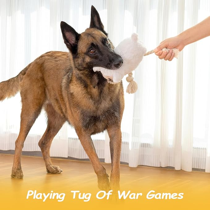 Sedioso Large Dog Squeaky Toys, Stuffed Animal Dog Chew Toy, Durable Plush Toy for Puppy, Small, Middle, Large Dogs