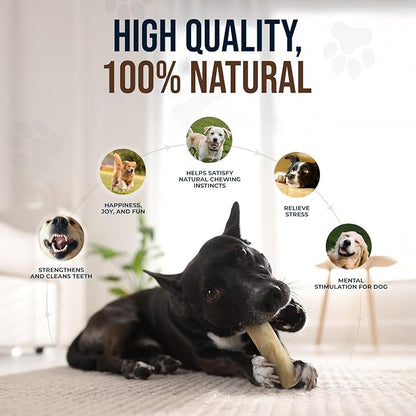 3Pcs Natural Coffee Wood Dog Chew and Hemp Ball Toys for Large & XL Dog Over 70lbs - 100% Organic Toys for Teeth Cleaning, Reduces Stress, Mental Stimulation