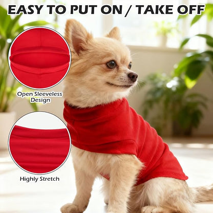 EXPAWLORER Soft Cat Sweater - Sweaters for Cats Only Warm Kitten Clothes, Fall and Winter Pet Coat Pullover Design, Fleece Sweatshirt Clothing Also for Puppy Small Dogs, Bright Red L