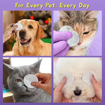 PawBubble Eye Wipes for Dogs and Cats, Tear Stain Remover for Dogs, Gently Cleans Tear Stains and Debris, Safe for Sensitive Eyes, 120 Count