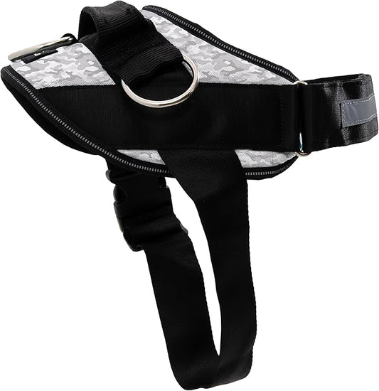 ShawnCo Essential Dog Harness, No-Pull Pet Vest with 3 Leash Clips, No Choke, Reflective, Adjustable and Padded, for Easy Walking and Training for Small, Medium and Large Dogs (Arctic Camo, M)