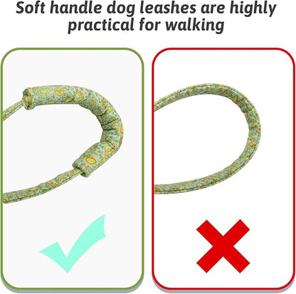 Dog Collar and Leash Set Girls Adjustable Puppy Collars with Planet Bow Tie for Small Medium Large Female Dogs, Green Planet, L