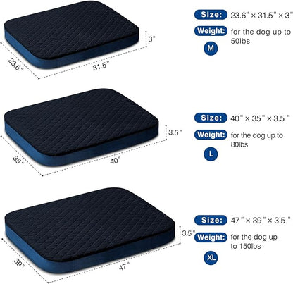 JoicyCo Dog Bed for Medium Dogs, Orthopedic Foam Dog Bed, Joint Relief Pets Sleeping Mattress, Non Slip Bottom with Washable Removable Cover, Dark Grey