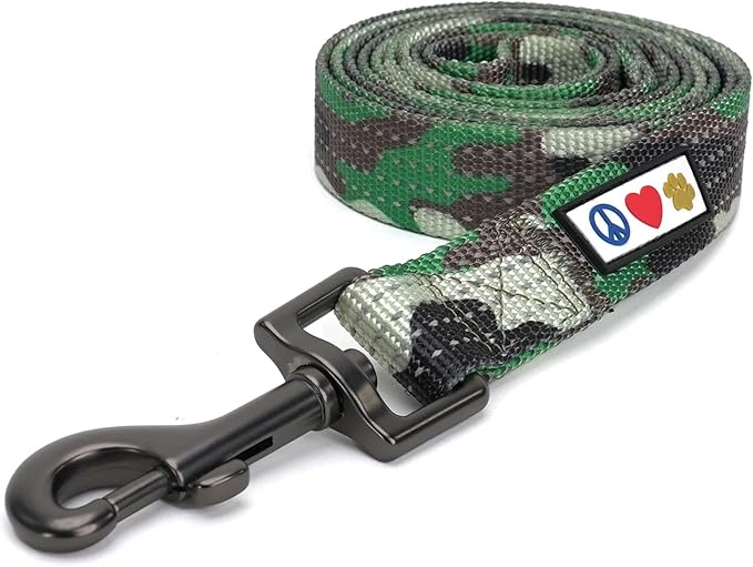 Pawtitas Camo Green Dog Leash 6 ft XS/S Reflective Durable Lightweight Dog Lead for Small Dogs and Puppies