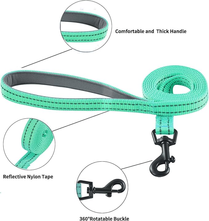 Hipubby Dog Harness and Leash Set, No Pull Soft Mesh Puppy Harness for Small Medium Dogs, Cats - Step in Reflective Breathable Lightweight Vest Harness for Walking, Training - Green, M