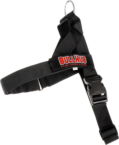 BULLHUG Adjustable Dog Harness– No Pull, No Choke – for English Bulldogs, French Bulldogs, Pugs & Broad-Chested Breeds – Easy, Safe Walks (Black, XL)