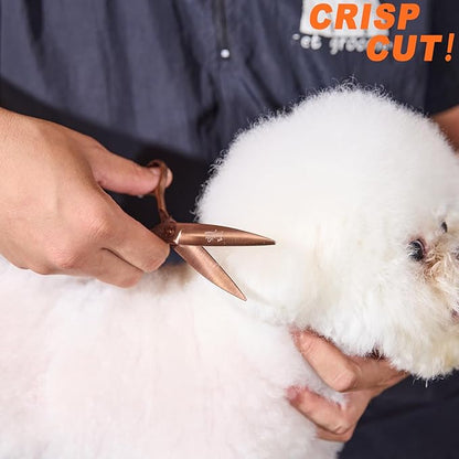 High-end Professional Dog Grooming Scissors Pet Grooming Shears 7 Inches Extremely Very Sharp Made Of Stainless Steel Alloy By Hand For Dog Cat Groomer