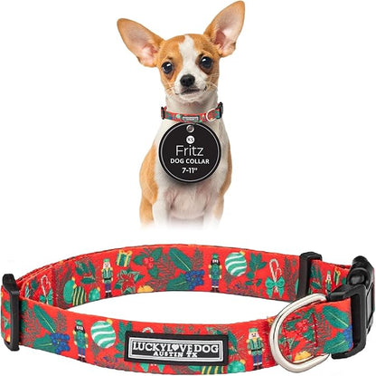 Lucky Love Dog - Adjustable Dog Collar with Easy Click Buckle for Small Ones, Durable, & Comfortable for Male & Female Dogs, Pet Collar for Puppies & Adult Dogs - Fritz, XS