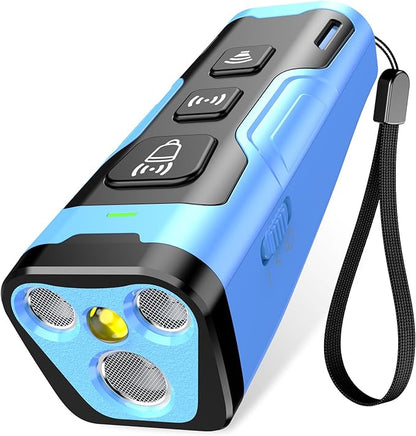 Dog Bark Deterrent Device, 3X Ultrasonic Anti Barking, 6 Training Modes 23 FT Range Barks No More Indoors Outdoors Behavior Correct Safe & Humane Rechargeable Compact Bark Control for Dogs (Blue)