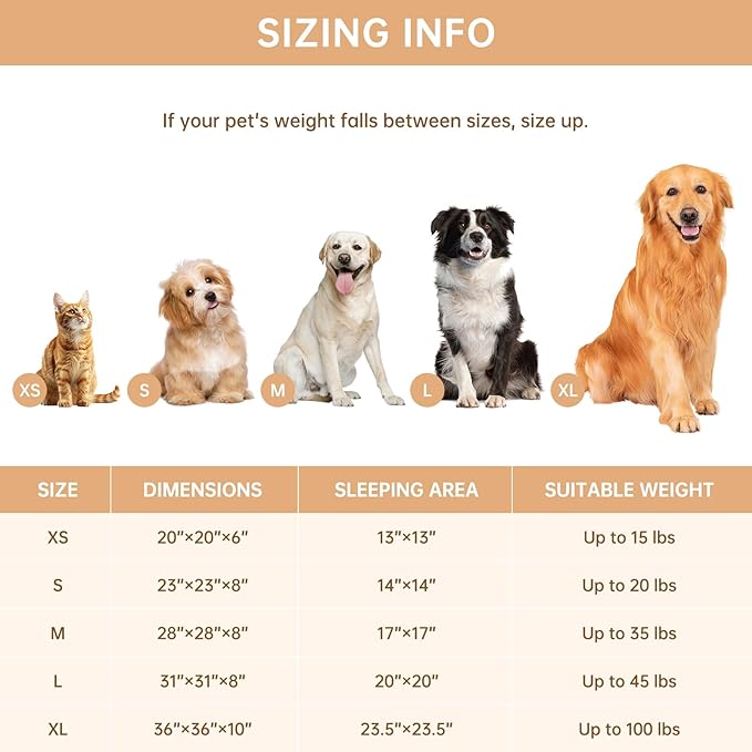 Vhen When Donut Dog and Cat Bed, Luxurious Comfortable Faux Rabbit Fur Pet Beds, Round Anti-Anxiety Calming Puppy Kitten Bed with Anti-Slip Bottom for Small Medium Dogs & Cats(23", Brown)