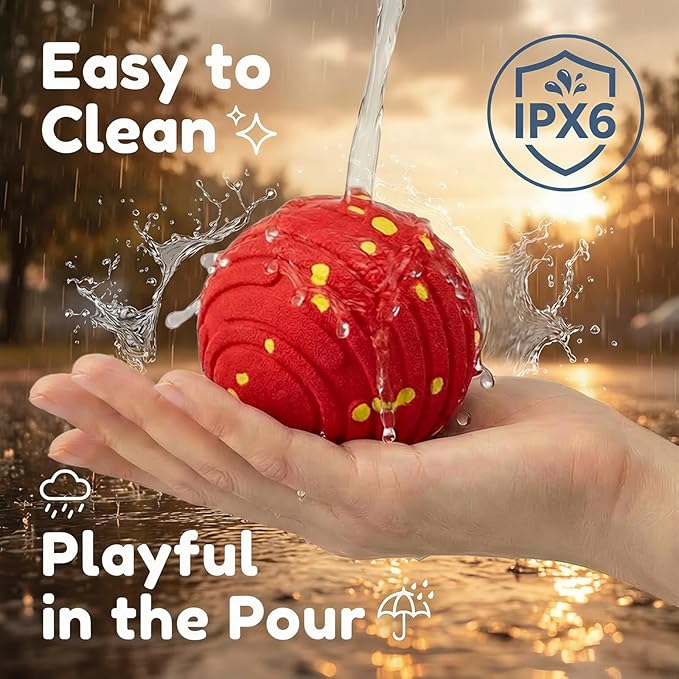 TBC PET Interactive Dog Toys with Remote Control, Smart Interactive Dog Ball with 3 Modes, Auto-Moving&Bouncing, High-Resilience&Chew Resistant E-TPU Dog Ball, IPX6 Waterproof, Rolling Ball Dogs