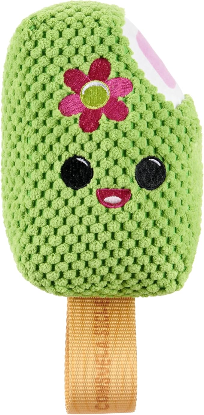 Barkbox BARK Consuela The Cactus Pop – 2-in-1 Summer Plush Dog Toy with Squeaker & Crinkle Layers – Interactive Ice-Cream-Themed Dog Toy for Puppies & Large Dogs