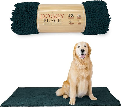 My Doggy Place Dog Mud Mat, 60" x 36" Teal – Thick Microfiber Entry Rug for Snow, Mud & Salt – Absorbent, Quick-Dry, Washer-Safe & Non-Slip, X-Large