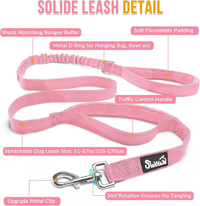 SlowTon No Pull Dog Harness - Heavy Duty Dog Harness and Leash Set for Medium Large Dogs, Reflective Tactical Harness with Soft Padded and Front Clip for Easy Walk and Training (PI, XL)