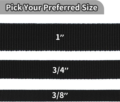 HIKISS Long Dog Leash Obedience Recall Training Agility Lead with Thickening Material for Large Dog - 15ft 20ft 30ft 50ft 100ft Training Leash (Black 20ft)