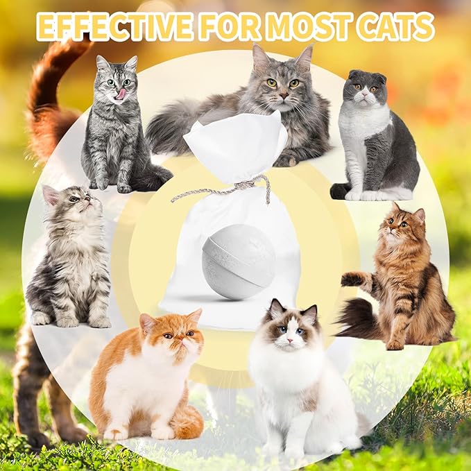 Ponal Cat Deterrent Outdoor, Natural Cat Repellent Ball Outdoor Indoor Keep Cats Out of Yard Lawn Garden Prevent Scratch and Chew, 10 Pack