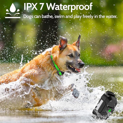 DogStop Dog Training Collar Electric Dog Collar with 4 Training Modes and Rechargeable Remote Waterproof Range 3300Ft for Small Medium Large Dogs(Green)