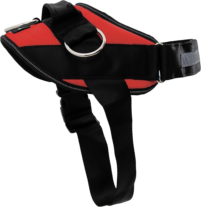 ShawnCo Essential Dog Harness, No-Pull Pet Vest with 3 Leash Clips, No Choke, Reflective, Adjustable and Padded, for Easy Walking and Training for Small, Medium and Large Dogs (Mustang Red, XL)