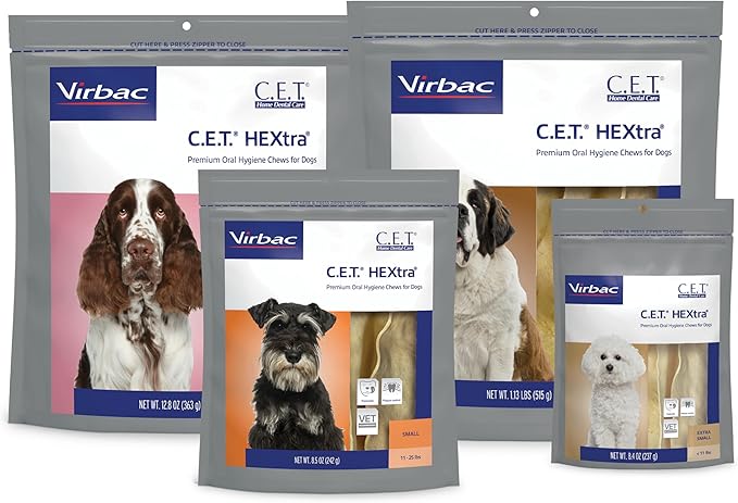 Virbac C.E.T. HEXtra Premium Oral Hygiene for Dogs, 26-50 lbs.