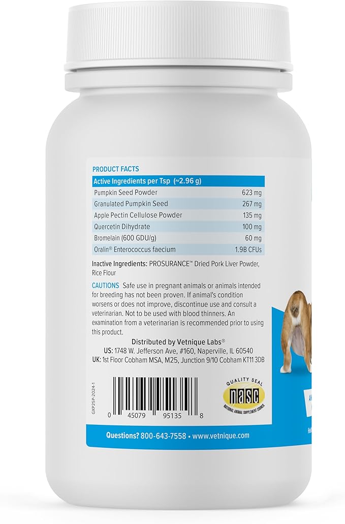 Glandex Dog Fiber Supplement Powder for Anal Glands with Pumpkin, Digestive Enzymes & Probiotics - Vet Recommended (Regular or Advanced Strength) - Boot The Scoot (2.5 oz, Pork Liver)