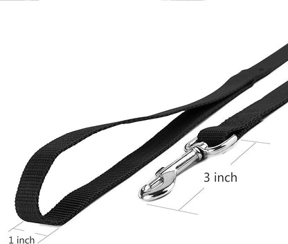 10ft Black Dog Leashes Long Line Training Puppy Leash,for Large,Medium and Small Dogs,Long Puppy Lead,for Training,Backyard,Camping,or Play,Great for Parks and Fetch (10FT, Black)