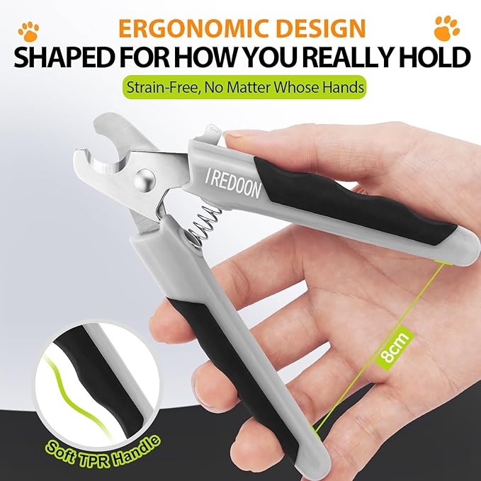 Dog Nail Clippers and Trimmers with Nail File, Ultra-Sharp 4CR13 Stainless Steel Blades Pet Grooming Nail Clippers for Small Medium-Large Breeds