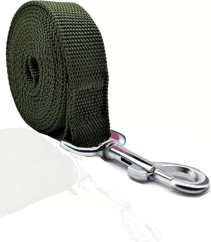 TAIAN 4FT/5FT/6FT Strong Dog Leash, Nylon Dog Leashes for Small Medium Large Dogs (Green, 1 in x 15 ft)